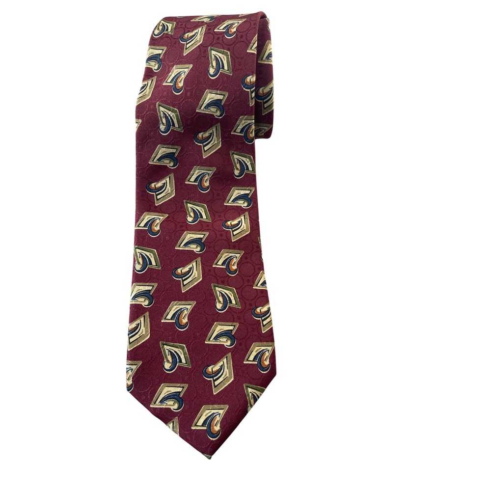 Steven Windsor Men's Burgundy Patterned Necktie‎ Business Formal Style